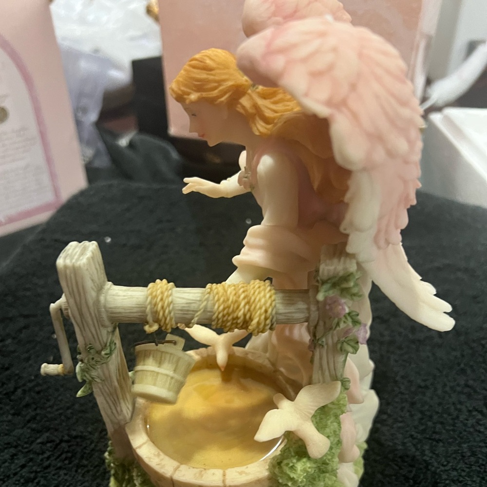 Seraphim classic Angel Figurine with Basket and Flowers